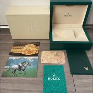 ROLEX watch box with books and cardholder